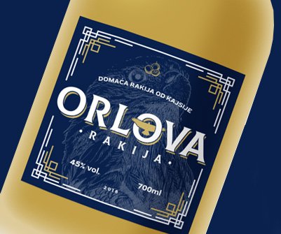 orlova rakia etikettendesign
