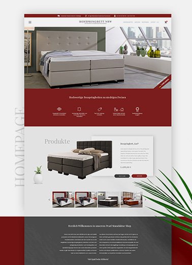 boxspringbetten ecommerce-erstellung