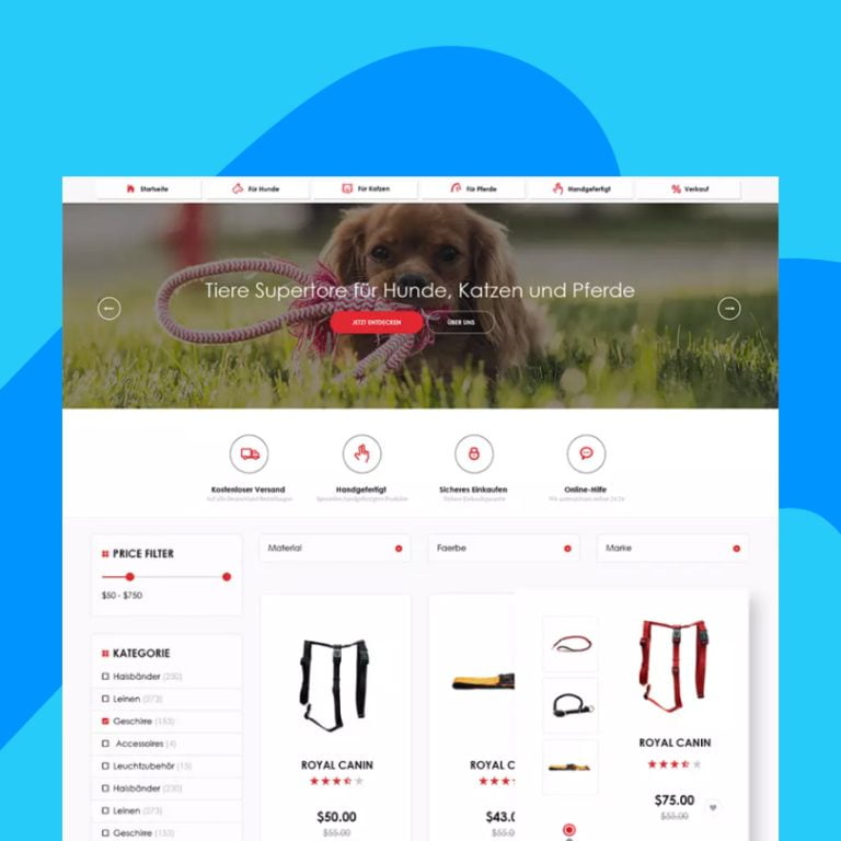 Seitenkategorie Online Shops für Haustiere